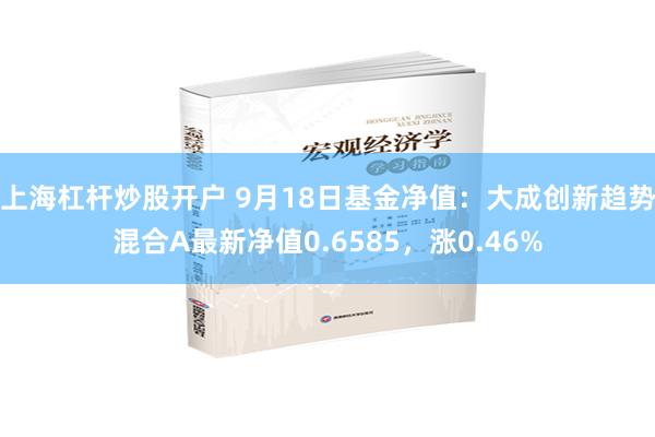 上海杠杆炒股开户 9月18日基金净值:大成创新趋势混合A最新净值0.6585,涨0.46%