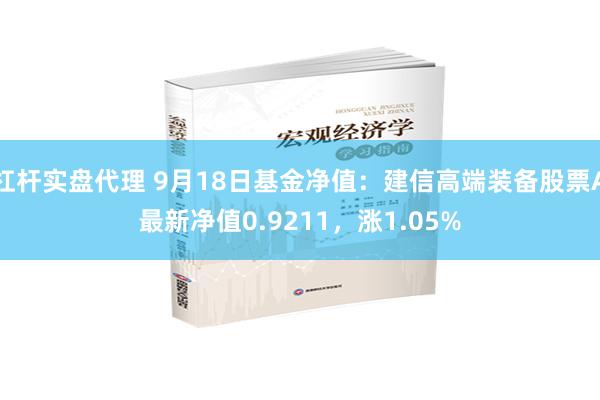 杠杆实盘代理 9月18日基金净值：建信高端装备股票A最新净值0.9211，涨1.05%