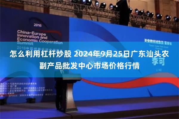 怎么利用杠杆炒股 2024年9月25日广东汕头农副产品批发中心市场价格行情