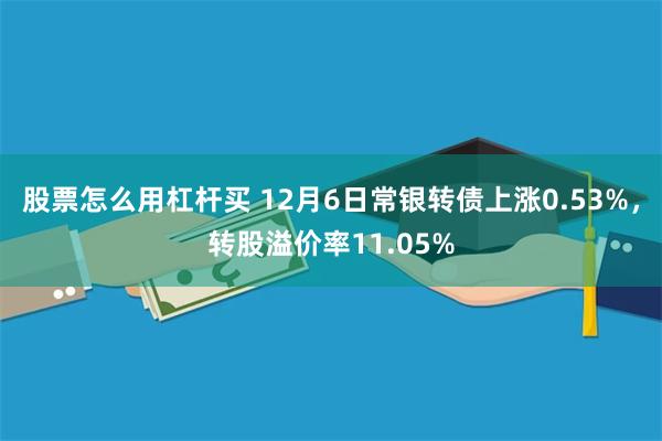 股票怎么用杠杆买 12月6日常银转债上涨0.53%，转股溢价率11.05%