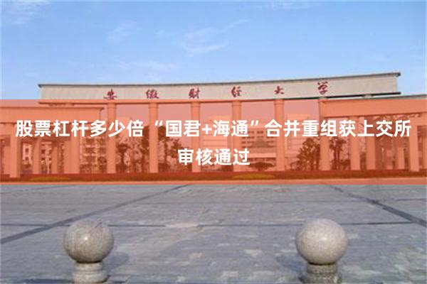 股票杠杆多少倍 “国君+海通”合并重组获上交所审核通过