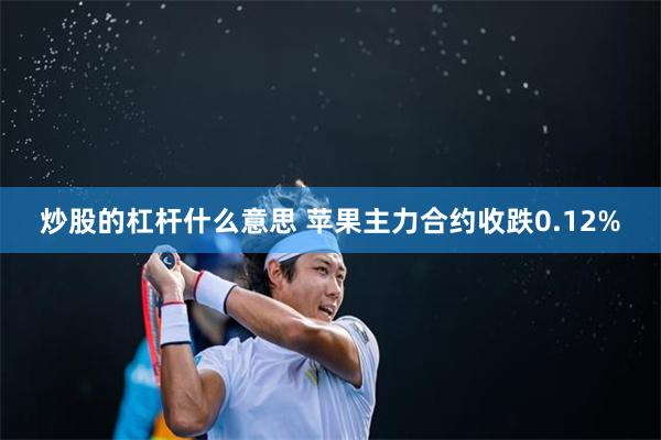 炒股的杠杆什么意思 苹果主力合约收跌0.12%