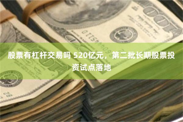 股票有杠杆交易吗 520亿元，第二批长期股票投资试点落地