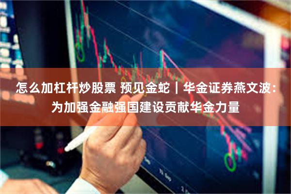 怎么加杠杆炒股票 预见金蛇｜华金证券燕文波：为加强金融强国建设贡献华金力量