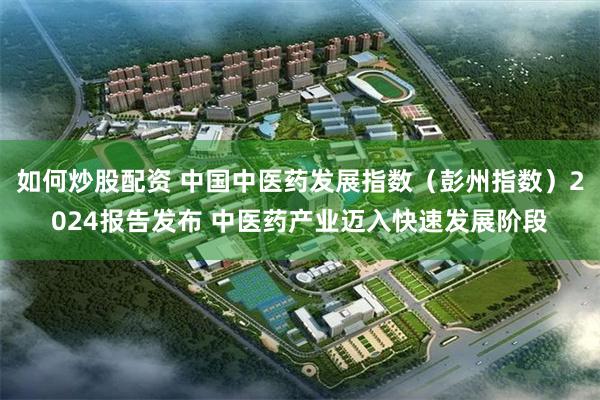 如何炒股配资 中国中医药发展指数（彭州指数）2024报告发布 中医药产业迈入快速发展阶段