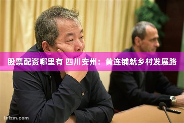 股票配资哪里有 四川安州：黄连铺就乡村发展路