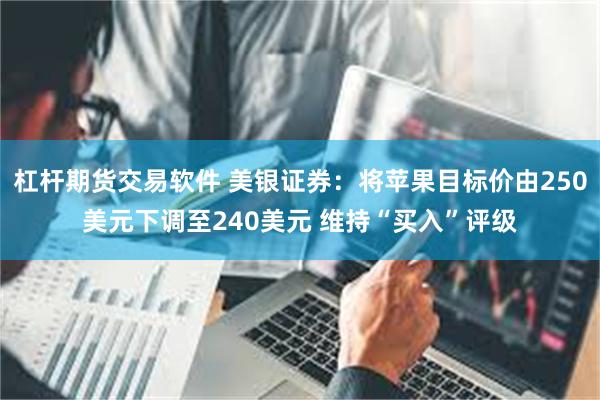 杠杆期货交易软件 美银证券：将苹果目标价由250美元下调至240美元 维持“买入”评级