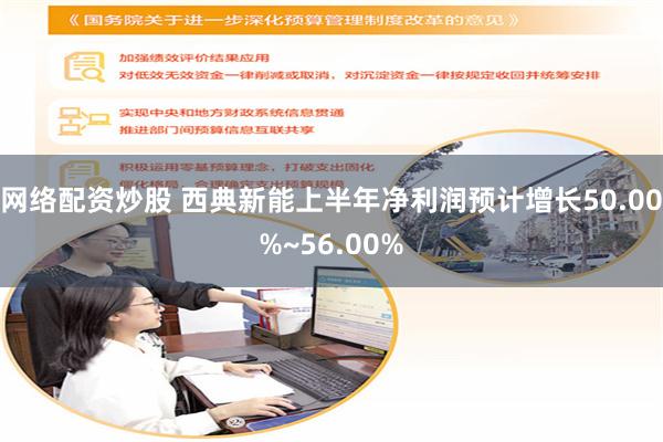 网络配资炒股 西典新能上半年净利润预计增长50.00%~56.00%