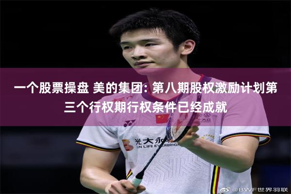 一个股票操盘 美的集团: 第八期股权激励计划第三个行权期行权条件已经成就