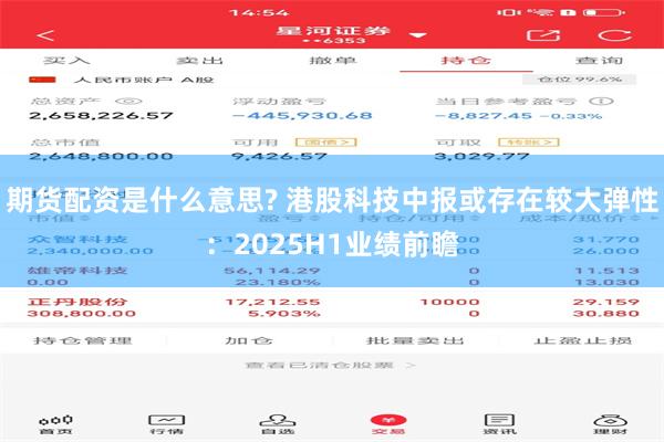 期货配资是什么意思? 港股科技中报或存在较大弹性：2025H1业绩前瞻