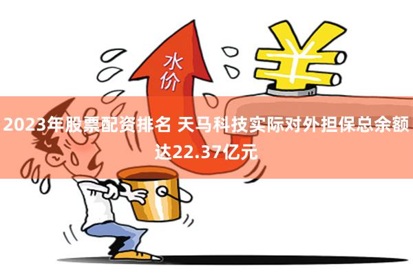 2023年股票配资排名 天马科技实际对外担保总余额达22.37亿元