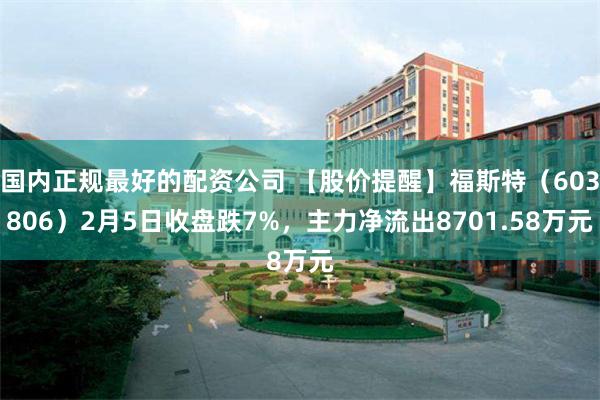 国内正规最好的配资公司 【股价提醒】福斯特（603806）2月5日收盘跌7%，主力净流出8701.58万元