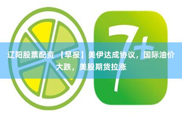 辽阳股票配资 【早报】美伊达成协议，国际油价大跌，美股期货拉涨
