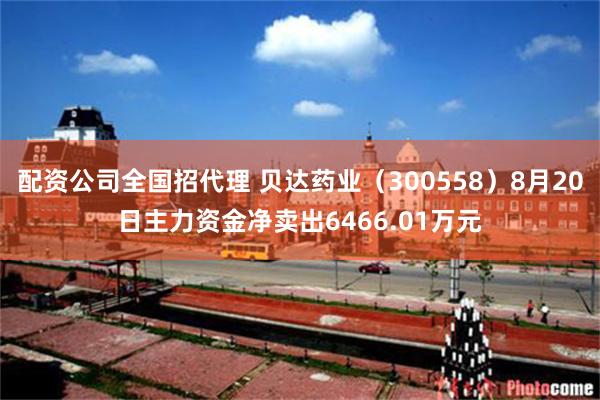 配资公司全国招代理 贝达药业（300558）8月20日主力资金净卖出6466.01万元