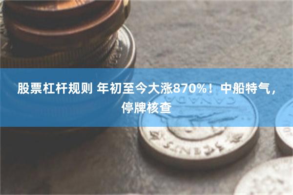 股票杠杆规则 年初至今大涨870%！中船特气，停牌核查
