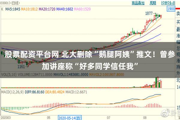 股票配资平台网 北大删除“鹅腿阿姨”推文！曾参加讲座称“好多同学信任我”