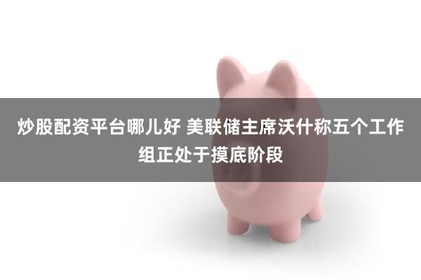 炒股配资平台哪儿好 美联储主席沃什称五个工作组正处于摸底阶段