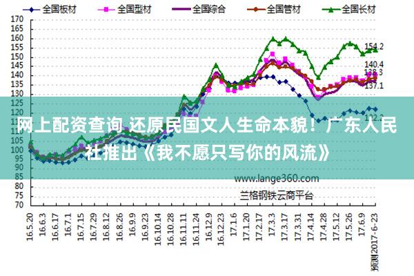 网上配资查询 还原民国文人生命本貌！广东人民社推出《我不愿只写你的风流》