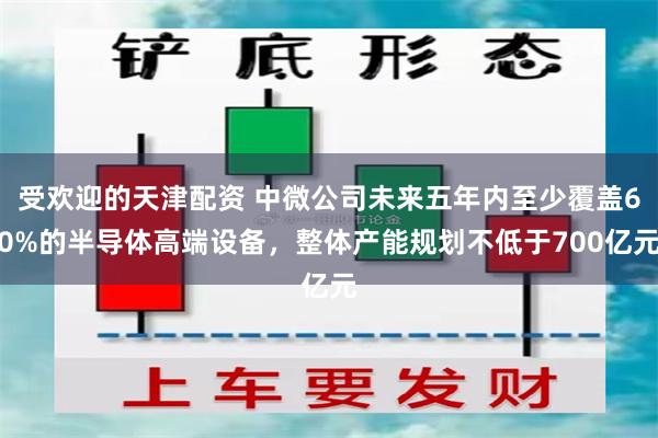 受欢迎的天津配资 中微公司未来五年内至少覆盖60%的半导体高端设备，整体产能规划不低于700亿元