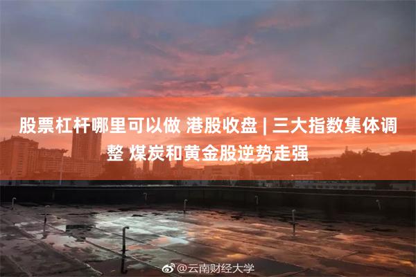 股票杠杆哪里可以做 港股收盘 | 三大指数集体调整 煤炭和黄金股逆势走强