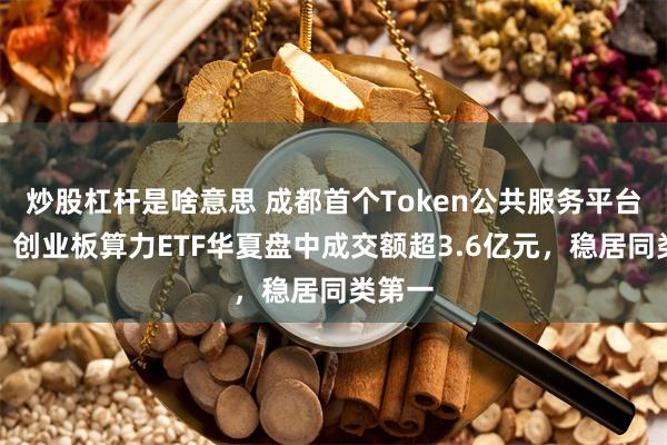 炒股杠杆是啥意思 成都首个Token公共服务平台亮相，创业板算力ETF华夏盘中成交额超3.6亿元，稳居同类第一