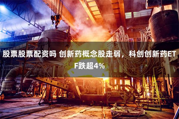 股票股票配资吗 创新药概念股走弱，科创创新药ETF跌超4%