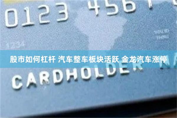 股市如何杠杆 汽车整车板块活跃 金龙汽车涨停
