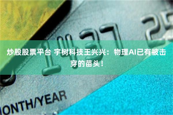 炒股股票平台 宇树科技王兴兴：物理AI已有被击穿的苗头！
