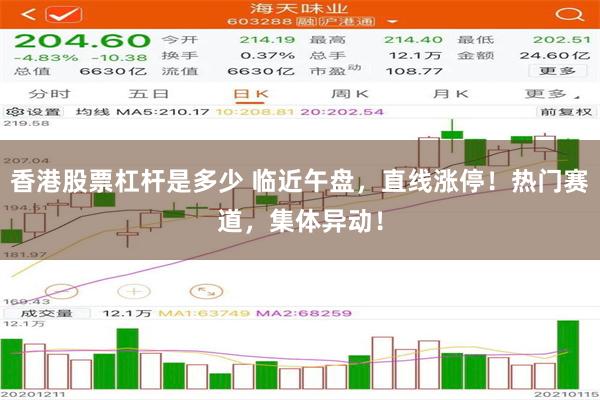 香港股票杠杆是多少 临近午盘，直线涨停！热门赛道，集体异动！